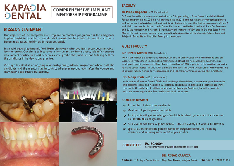 Comprehensive Implant Mentorship Programme